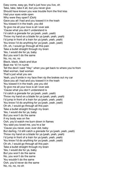 grenade lyrics